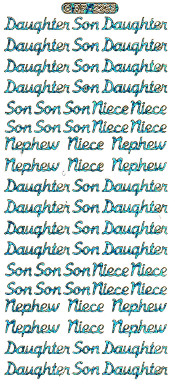 Daughter Son Nephew Niece Holographic Sky Blue - 129SB-Peel