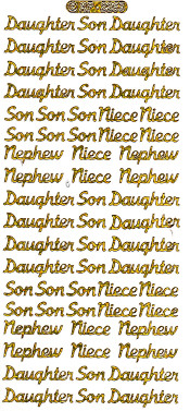Daughter Son Nephew Niece Holographic Yellow - 129Y-Peel