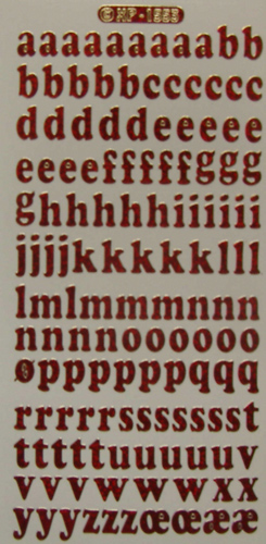 Lower Case Letters Holographic Red - 132R-Peel