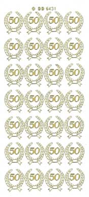 Number 50 Gold - 134G-Peel