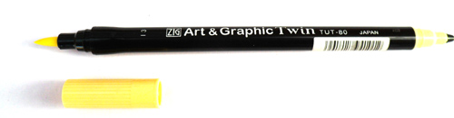 Zig Art Graphic Twin Pen Colour Pastel Yellow - TUT-80/13