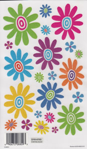 EZ Rub On Glitter Flowerheads - 1470GSYN