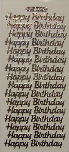 Happy Birthday Prism Silver (Like A Mirror Finish) - 149PS-Peel