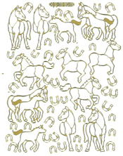 155S-Peel 3D Horses Silver - 3DS8013