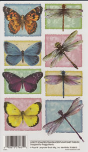 EZ Rub On Translucent Insect Squares - 1648THAR