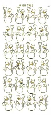 Christmas Snowman Silver - 166S-Peel