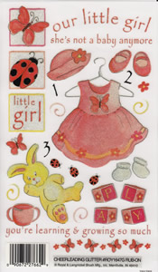 EZ Rub On Glittered Growing Little Girl - 1677GROY