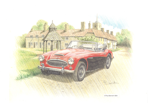 Austin Healey 3000 1 Pack of 6 prints - 1690