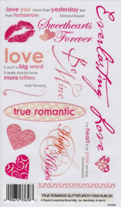 EZ Rub On Glittered True Romance - 1720GROY