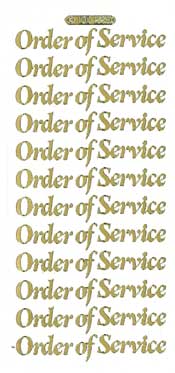 Order of Service Silver - 173S-Peel