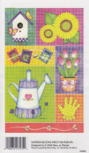 EZ Rub On Garden Blocks - 1756REC