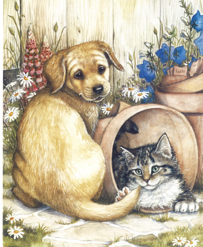 Puppy and Kittens Love 2 10 x 8 - 176