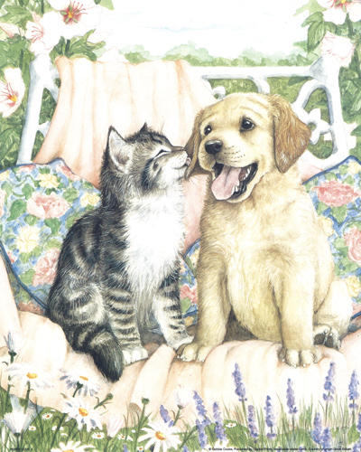 Puppy and Kittens Love 3 10 x 8 - 177