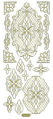 178G-Peel 3D Rectangle Design Gold - 9346009-1045