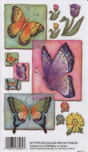 EZ Rub On Butterflies Collage - 1817REC