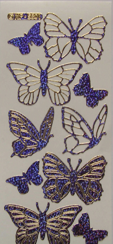 186PU-Peel Butterflies Holographic Purple -XP5801