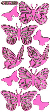 186SPK-Peel Butterflies Colour: Soft Pink -XP5801