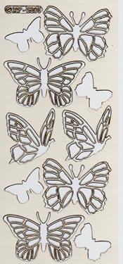 186SW-Peel Butterflies Colour: Soft White - XP5801
