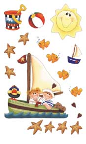 Sail Boat Rub On - 202MALT