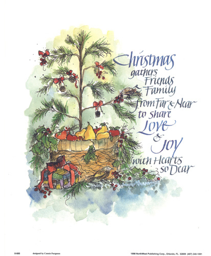 Prints Christmas Greetings Size 10 x 8 - 2034