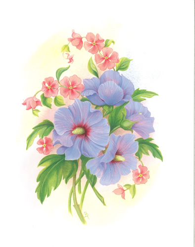 Set of 9 Prints Rosemary Florals 1 - 2042