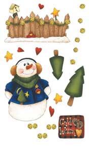 Jungle Snowman Rub On - 208MALT