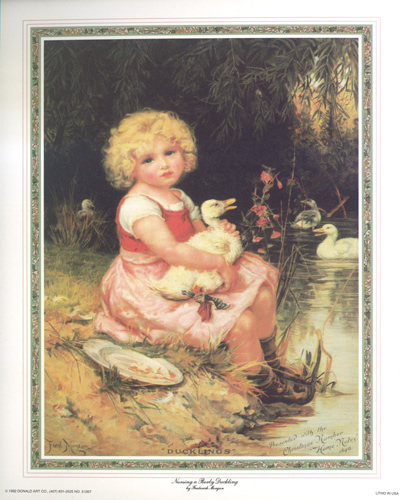 Nursing a Poor Duck 10 x 8 - 2118
