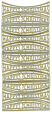 Happy Christmas on a Banner Gold - 212G-Peel