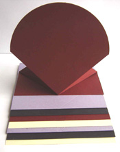 Dark Semi-Circle Cards x8 - two of each colour (no envelopes). - 2168OD