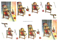 Little girl asleep in the chair - 218149