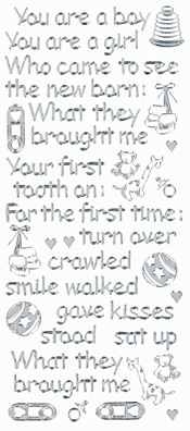 Scrapbook My First Year Silver - 222S-Peel