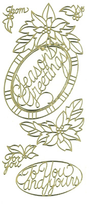 Large Seasons Greetings Gold - 224G-Peel