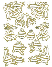 227S-Peel 3D Christmas Bells -Baubles Silver -3DS8082