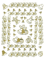 228S-Peel 3D Christmas Bells and Borders Silver - 3DS8087