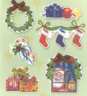 Santa in the window Embellishments Christmas Time - 2501JEF