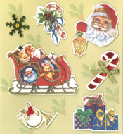 Sliegh Santa Embellishments Christmas Time - 2502JEF