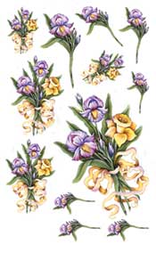 Iris Bouquet Rub On - 258FIT