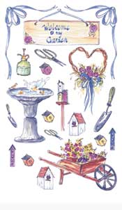 Welcome Garden Rub On - 261PAR