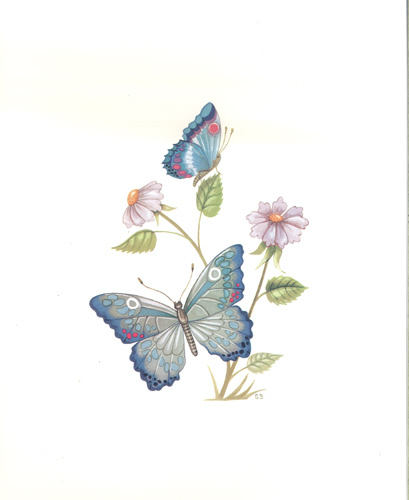 Flower and Butterflies 3 51235 Print Size 10 x 8 - 2624