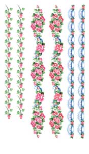 Pink Roses Border Rub On - 273JEF