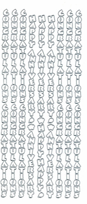 Vertical Congratulations-Anniversary Silver - 274S-Peel