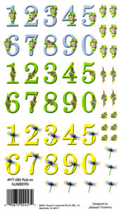 Numbers Rub On - 280FIT