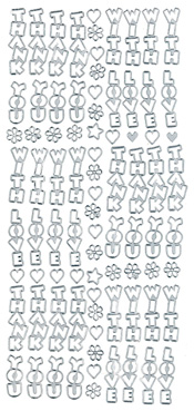 Vertical Thank You Silver - 283S-Peel