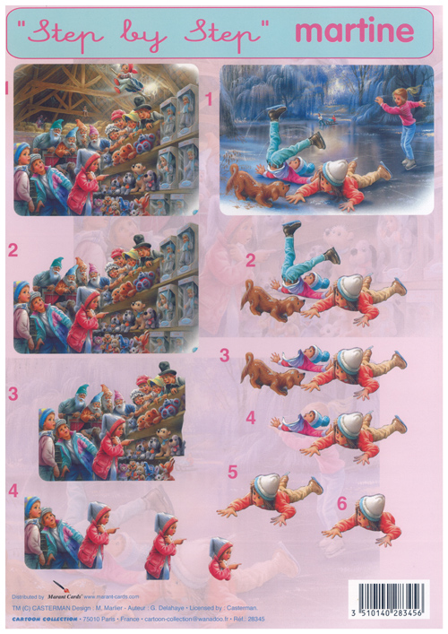 Children on Skates and with Toys A4 Sheet - 28345REF B