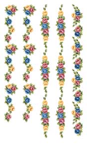 Stroke Rose Border Rub On - 286KRE