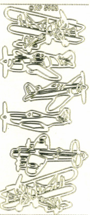 287ST-Peel Biplanes Single engine plane Aircraft Silver Transparent -XP5903