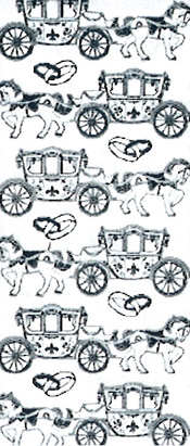 Wedding Carriages White and Gold - 290GW-Peel