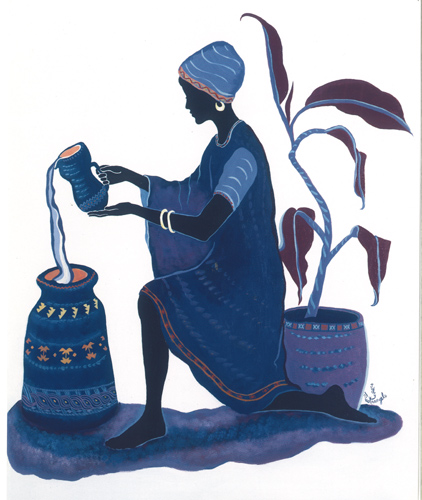 lady with water jug - 2971