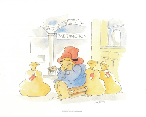 Paddington Bear at the Station 43/4 x 53/4 - 1750