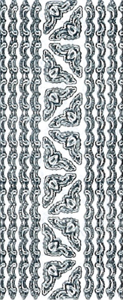 298ST-Peel Borders And Corners Silver Transparent - MD356561